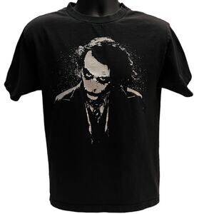 Vintage Joker T-Shirt - Heath Ledger Batman The Dark Knight - Alstyle Tag Size M